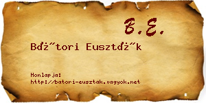 Bátori Euszták névjegykártya